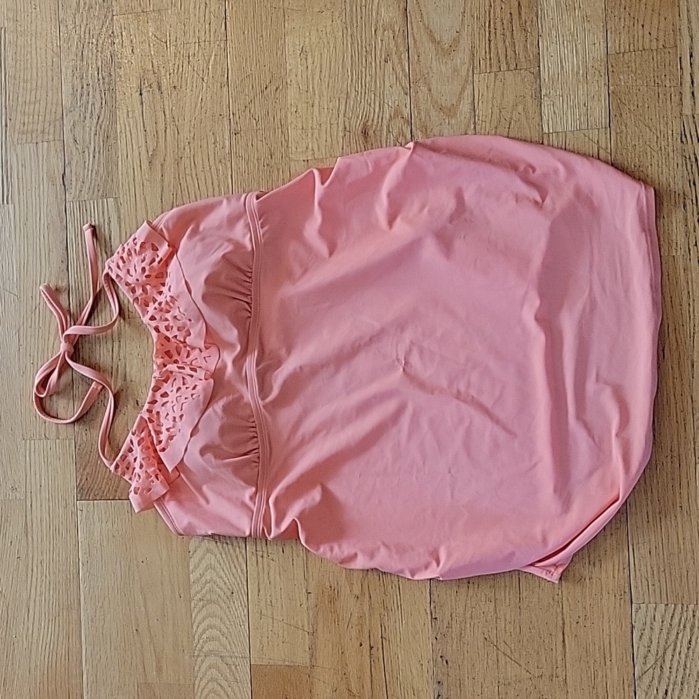 Liz Lange Maternity Swim Halter Top 🍑 Peach Size M